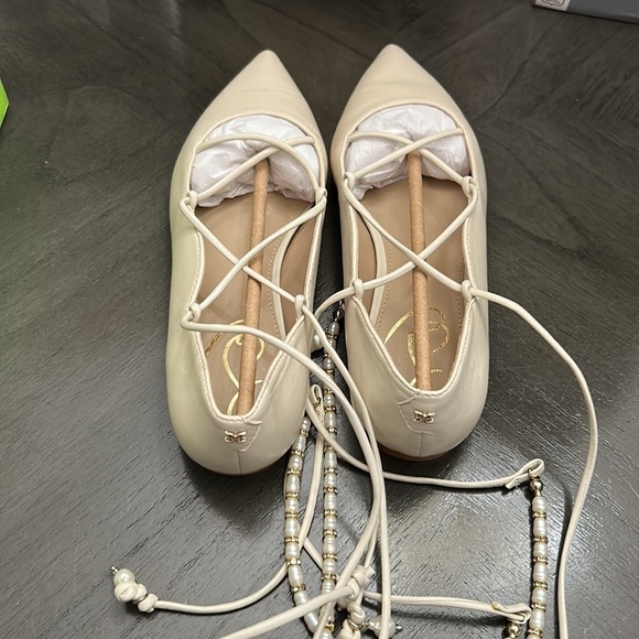 SAM EDELMAN WINSLET LACE UP POINTED TOE FLAT - Picture 6 of 9